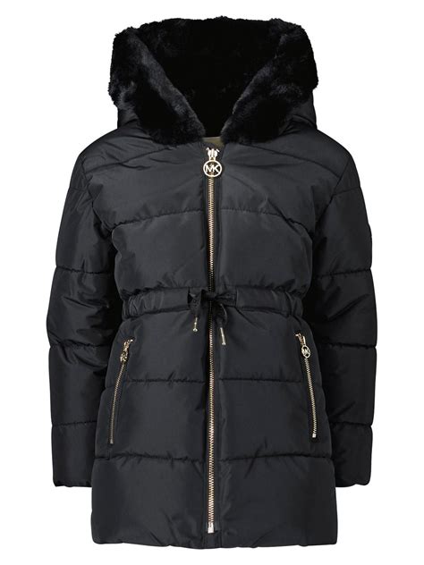 michael kors lackmantel schwarz|michael kors winter jacket women.